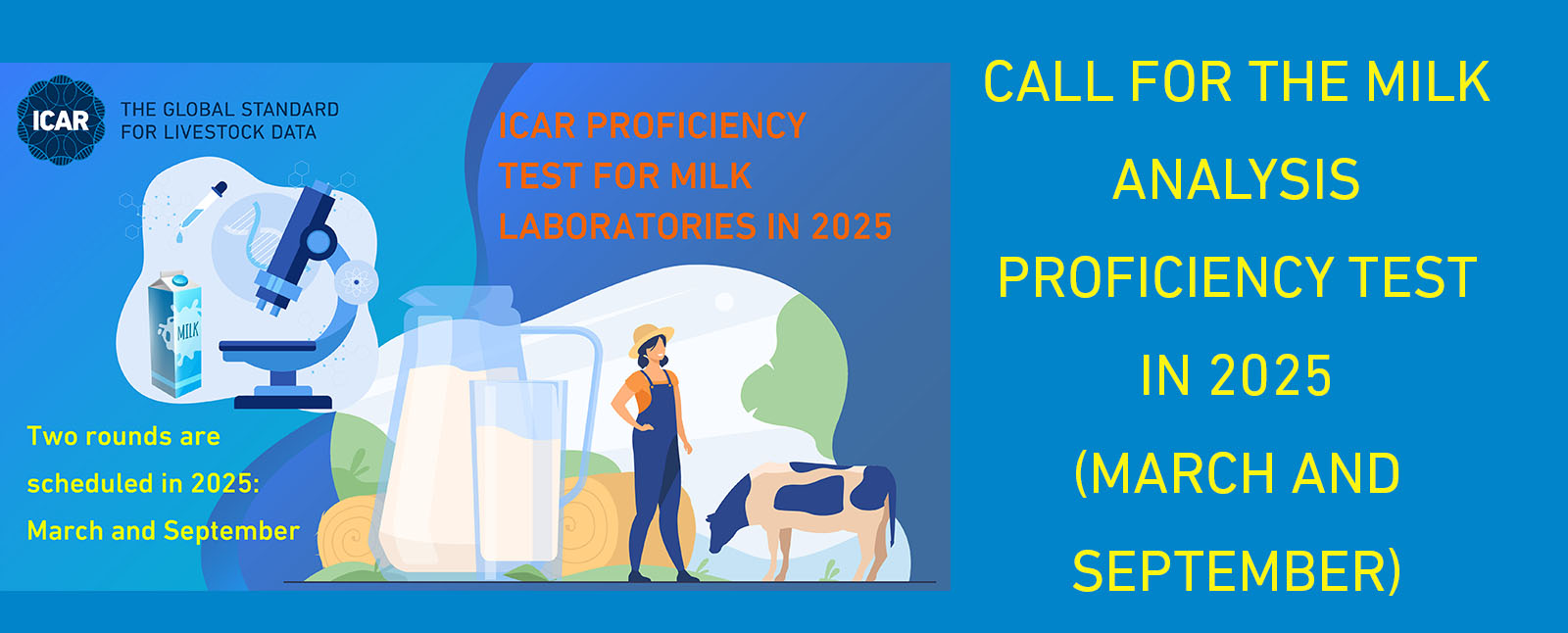 Call 2025 Proficiency Test for milk laboratories